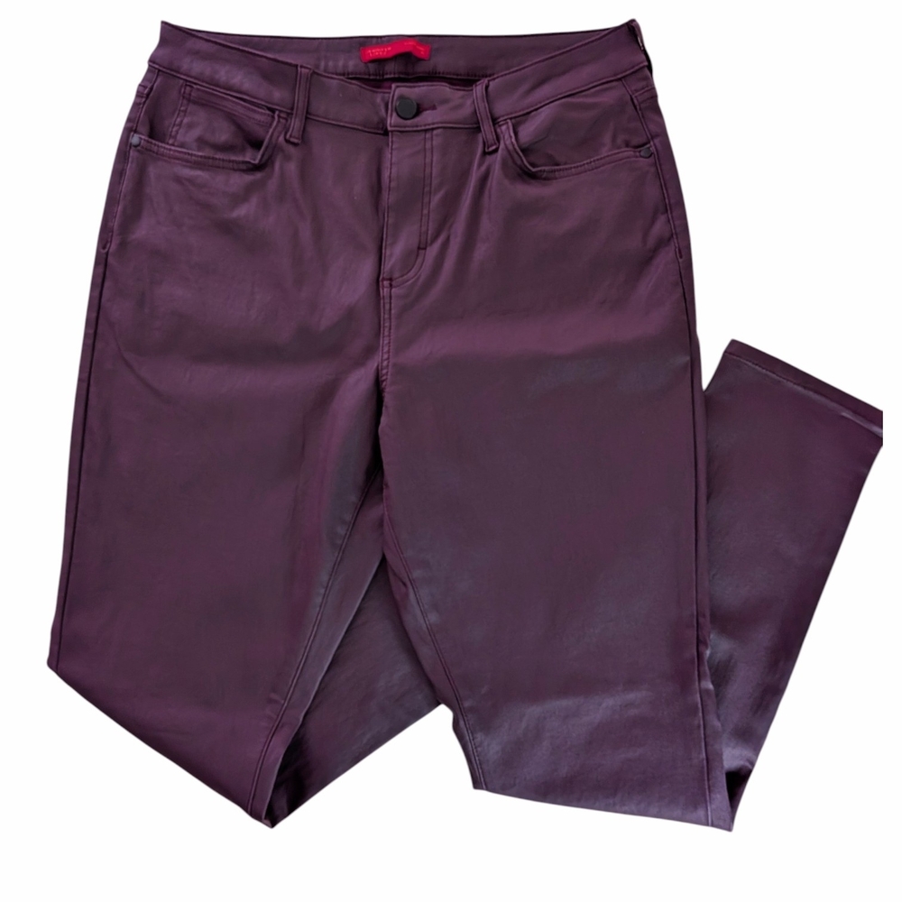 Jennifer Lopez Deep Purple Faux Leather Stretchy Jeans